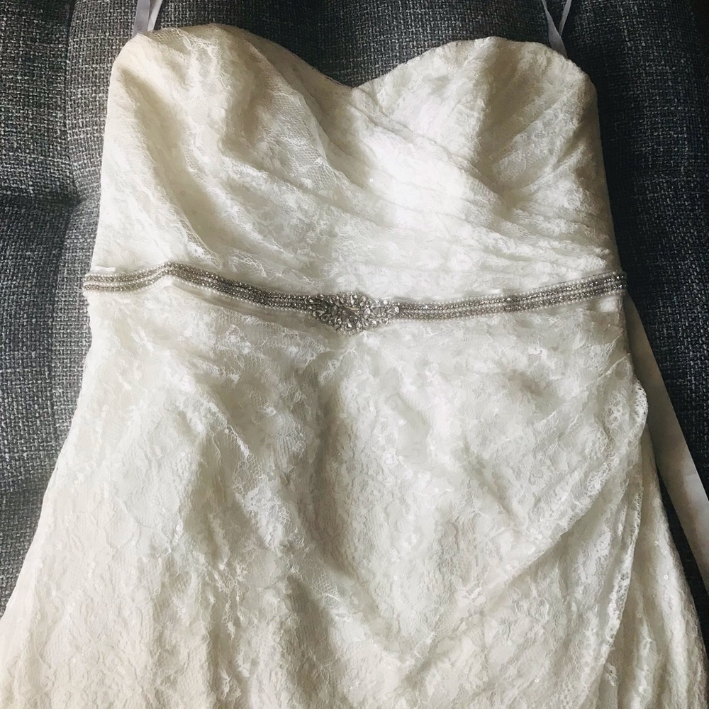 Wedding Dress Size 16. David’s Bridal.